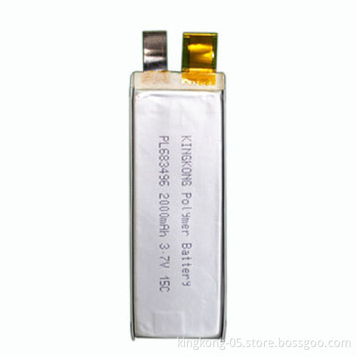 3.7V Lithium Rechargeable Battery, 683496 2,000mAh